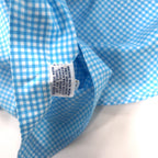 RALPH LAUREN XLT TALL button-down shirt in blue gingham check cotton with small pony embroidery