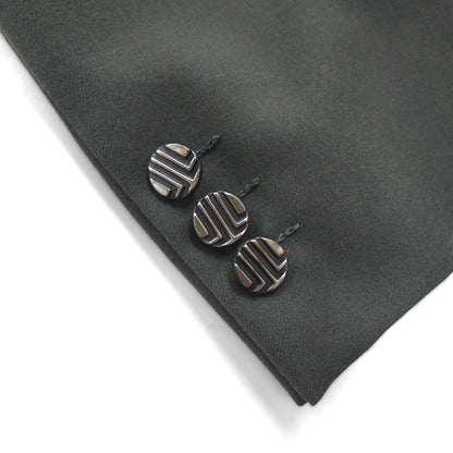 LANVIN 90年代 ダブルブレスト ピークドラペル スーツ ブレザー セットアップ L メタルボタン ワイド