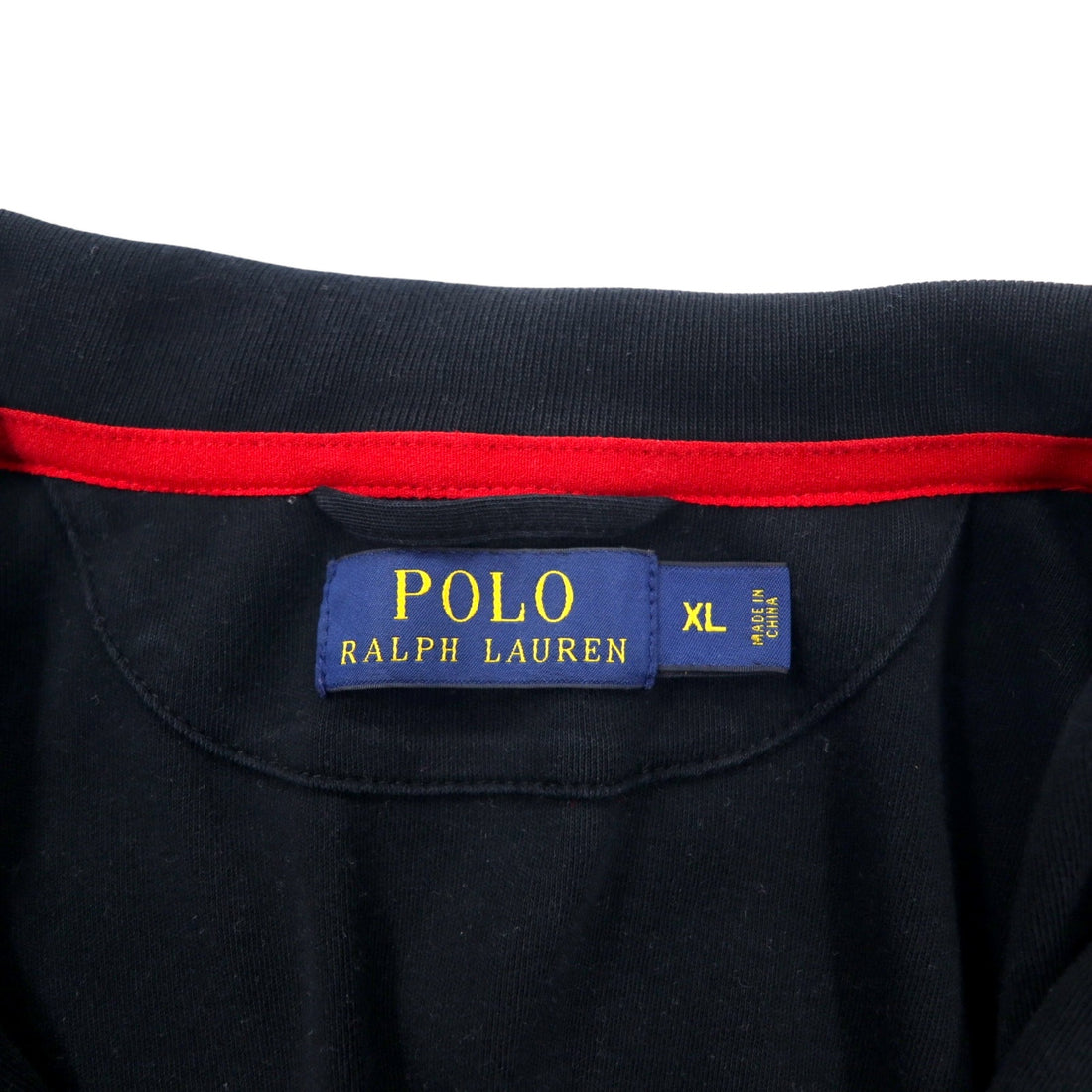 POLO RALPH LAUREN Half-Zip Sweatshirt XL Black Cotton POLO DOWNHILL RACING SERIES