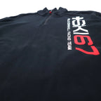 POLO RALPH LAUREN Half-Zip Sweatshirt XL Black Cotton POLO DOWNHILL RACING SERIES