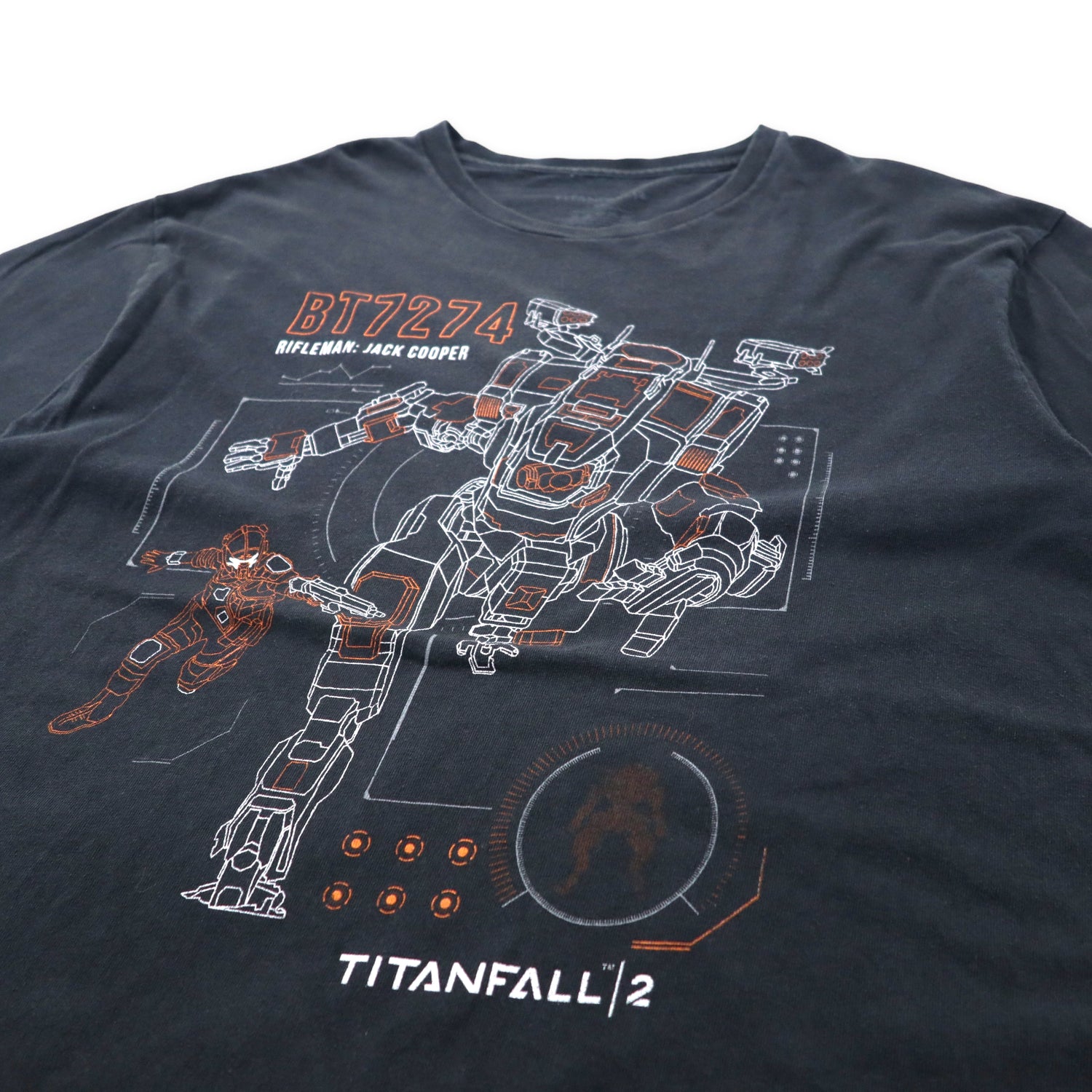 TITANFALL 2 ゲームプリントTシャツ XL ブラック コットン ビッグ