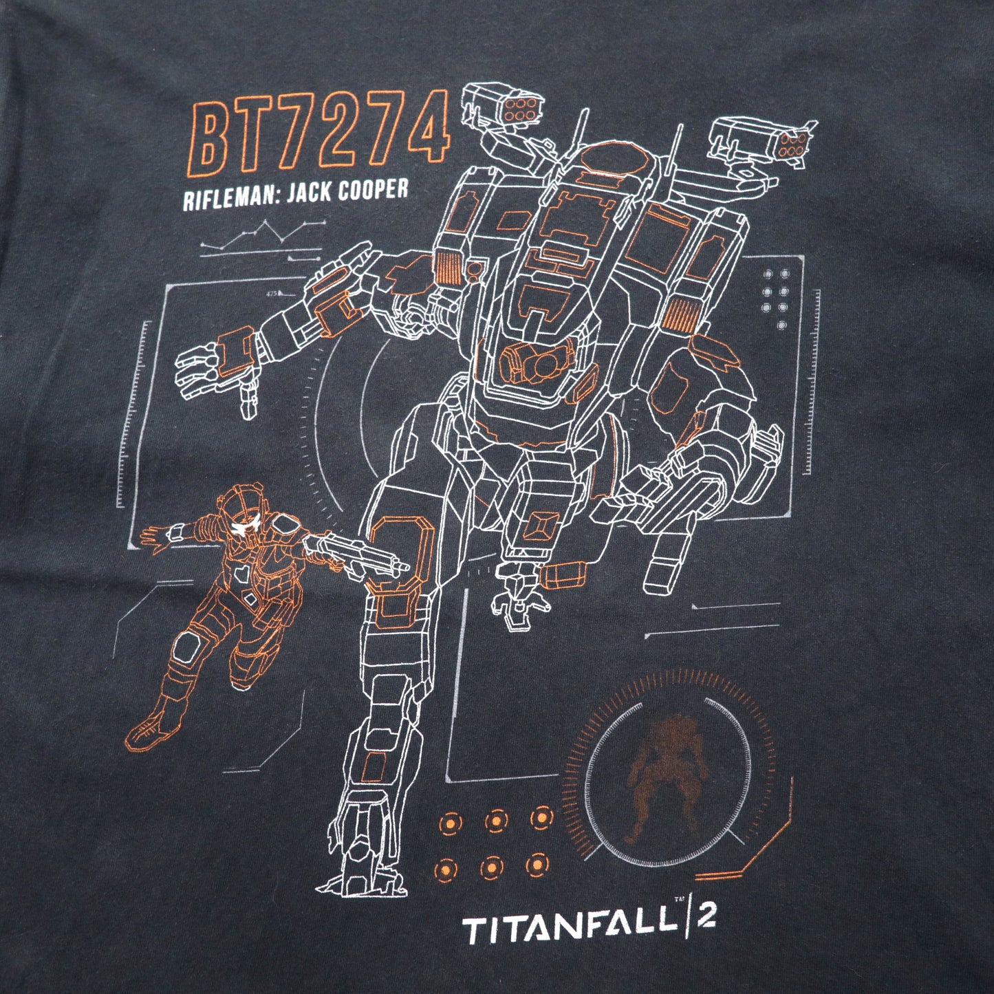 TITANFALL 2 ゲームプリントTシャツ XL ブラック コットン ビッグ
