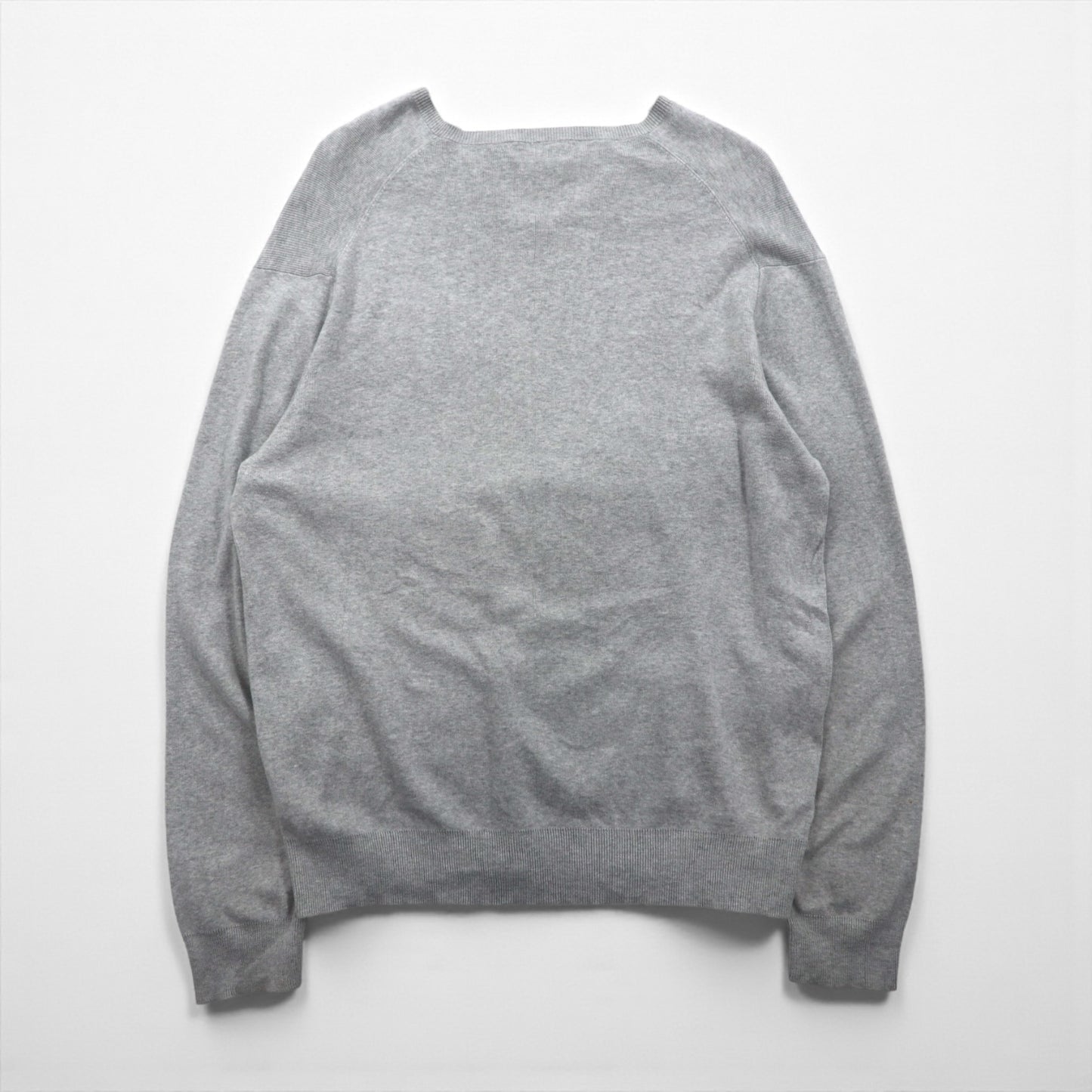 Polo Ralph Lauren Vネック ピマコットン ニット セーター L グレー スモールポニー刺繡