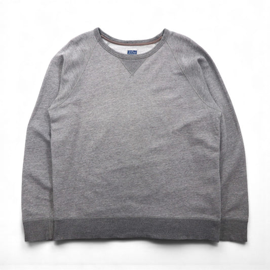 J.CREW 前V ヴィンテージ加工 ブランク スウェット トレーナー L グレー VINTAGE FLEECE クルーネック