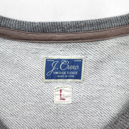 J.CREW 前V ヴィンテージ加工 ブランク スウェット トレーナー L グレー VINTAGE FLEECE クルーネック