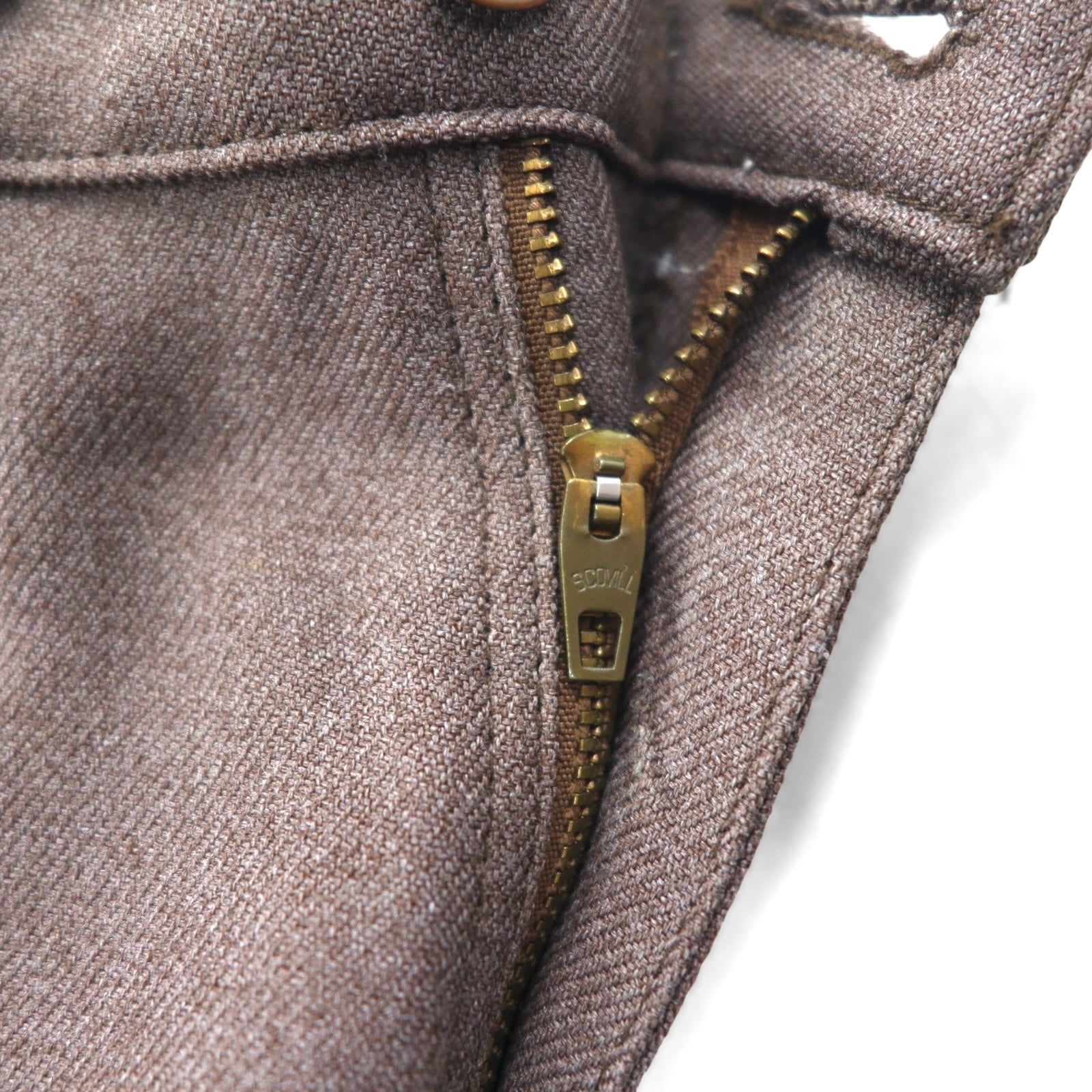 Levi's 1990s Made in USA STA-PREST Bootcut Pants, Size L, Brown, 10517 9127, SCOVILL Zipper