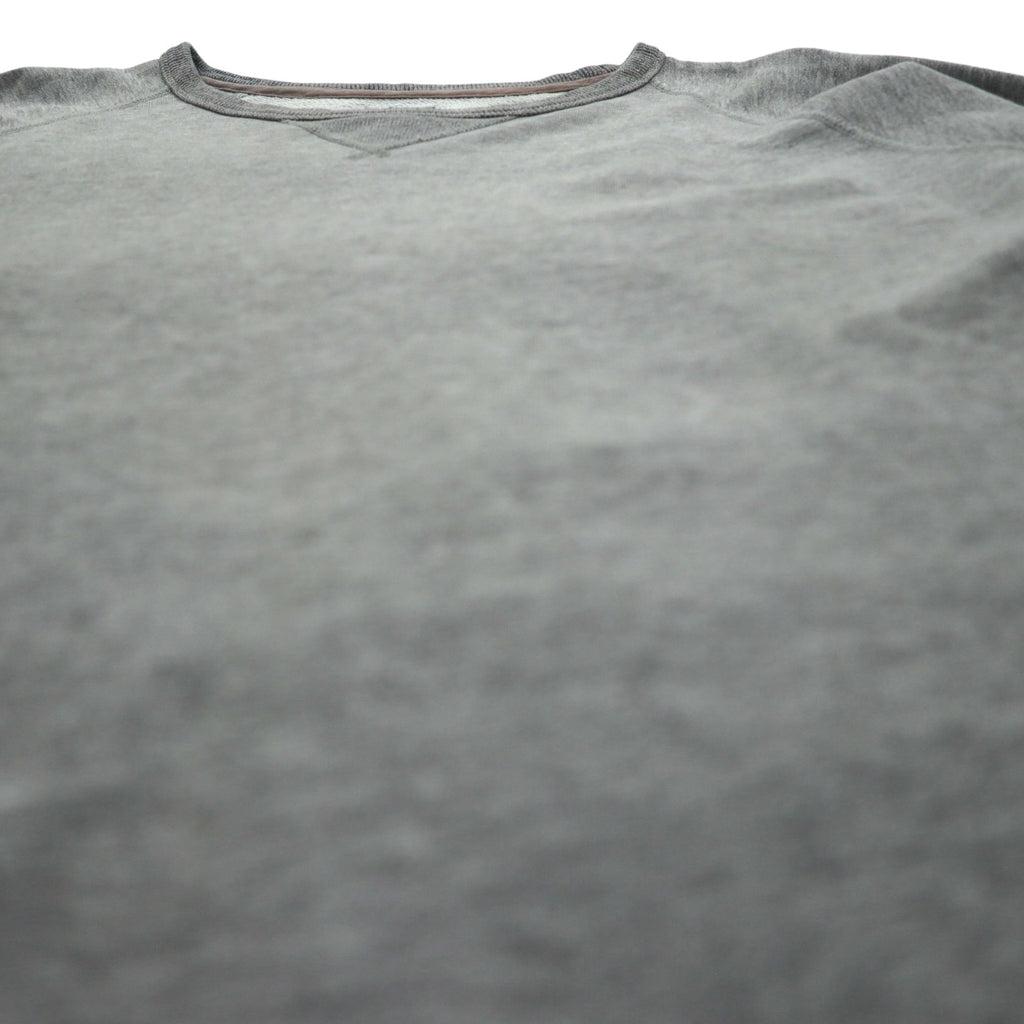 J.CREW 前V ヴィンテージ加工 ブランク スウェット トレーナー L グレー VINTAGE FLEECE クルーネック