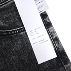 JOHN LAWRENCE SULLIVAN Chemical Wash Skinny Denim Pants L Black Grey 2B011 14-48 Made in Japan Unused