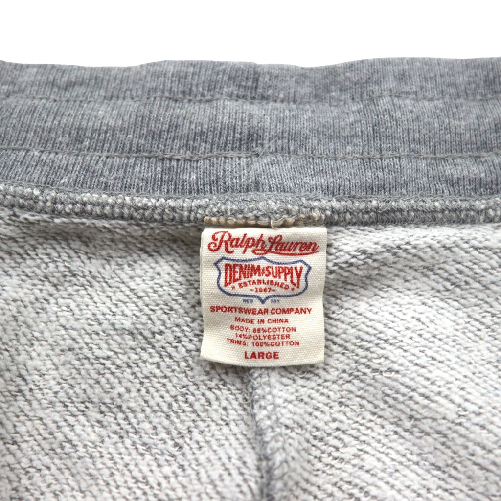 DENIM & SUPPLY RALPH LAUREN スウェット ショートパンツ ハーフパンツ L グレー 染み込みプリント DSRL