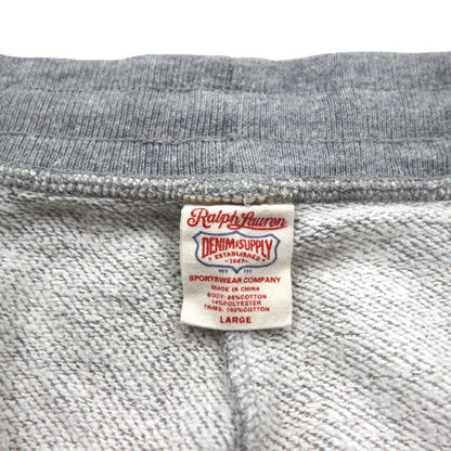 DENIM & SUPPLY RALPH LAUREN スウェット ショートパンツ ハーフパンツ L グレー 染み込みプリント DSRL