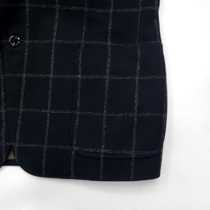 80s Japan Vintage Blazer Jacket KITAMURA 80年代 日本製 テーラードジャケット M ブラック ウール ツイード ウィンドウペンチェック