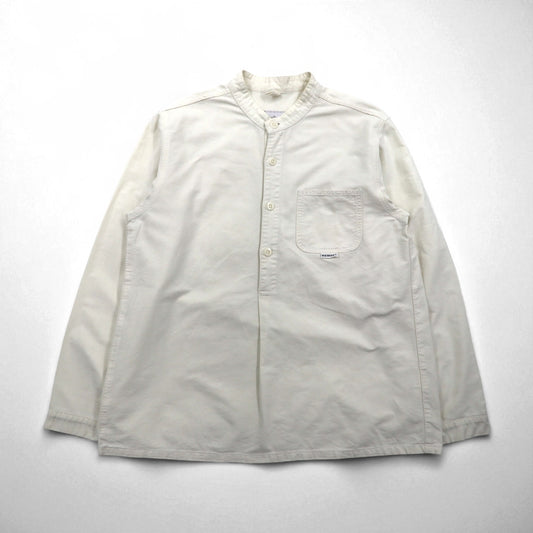 KEMPEL 日本製 スタンドカラー プルオーバーシャツ L バンドカラー 胸ポケット 019-492-52