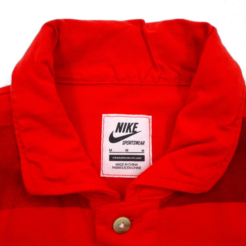 NIKE ボーダー ポロシャツ M レッド コットン Manchester United FC マンチェスター ユナイテッドFC 543972-605 未使用品