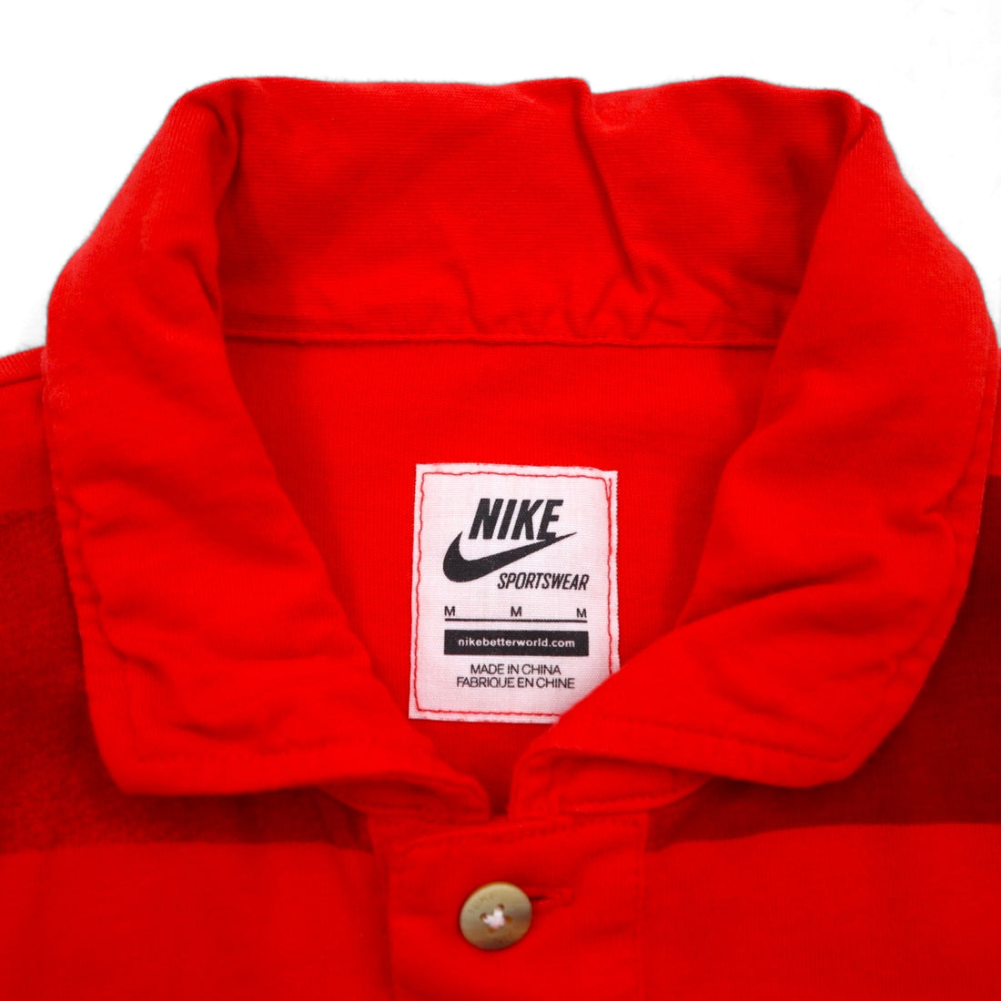 NIKE ボーダー ポロシャツ M レッド コットン Manchester United FC マンチェスター ユナイテッドFC 543972-605 未使用品