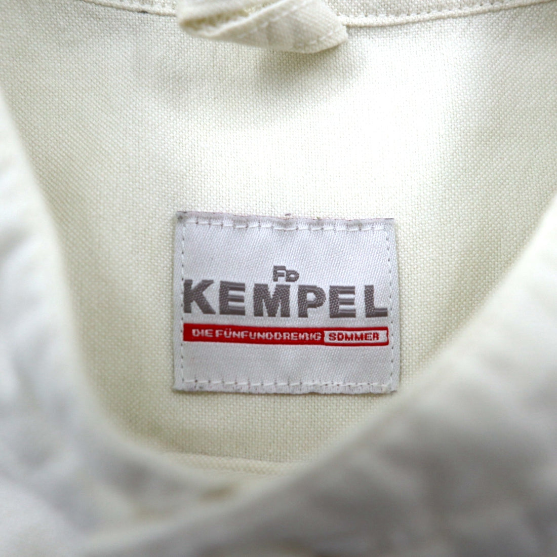 KEMPEL Made in Japan Stand Collar Pullover Shirt, Size L, Band Collar, Chest Pocket, 019-492-52