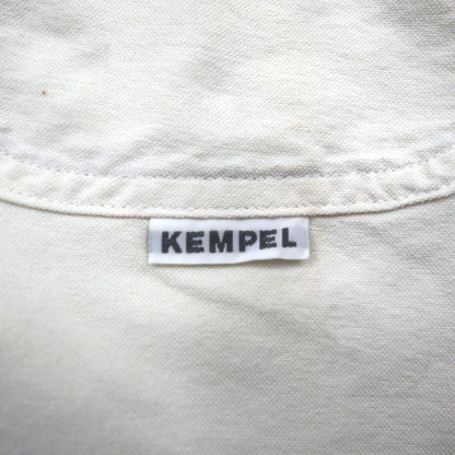 KEMPEL 日本製 スタンドカラー プルオーバーシャツ L バンドカラー 胸ポケット 019-492-52