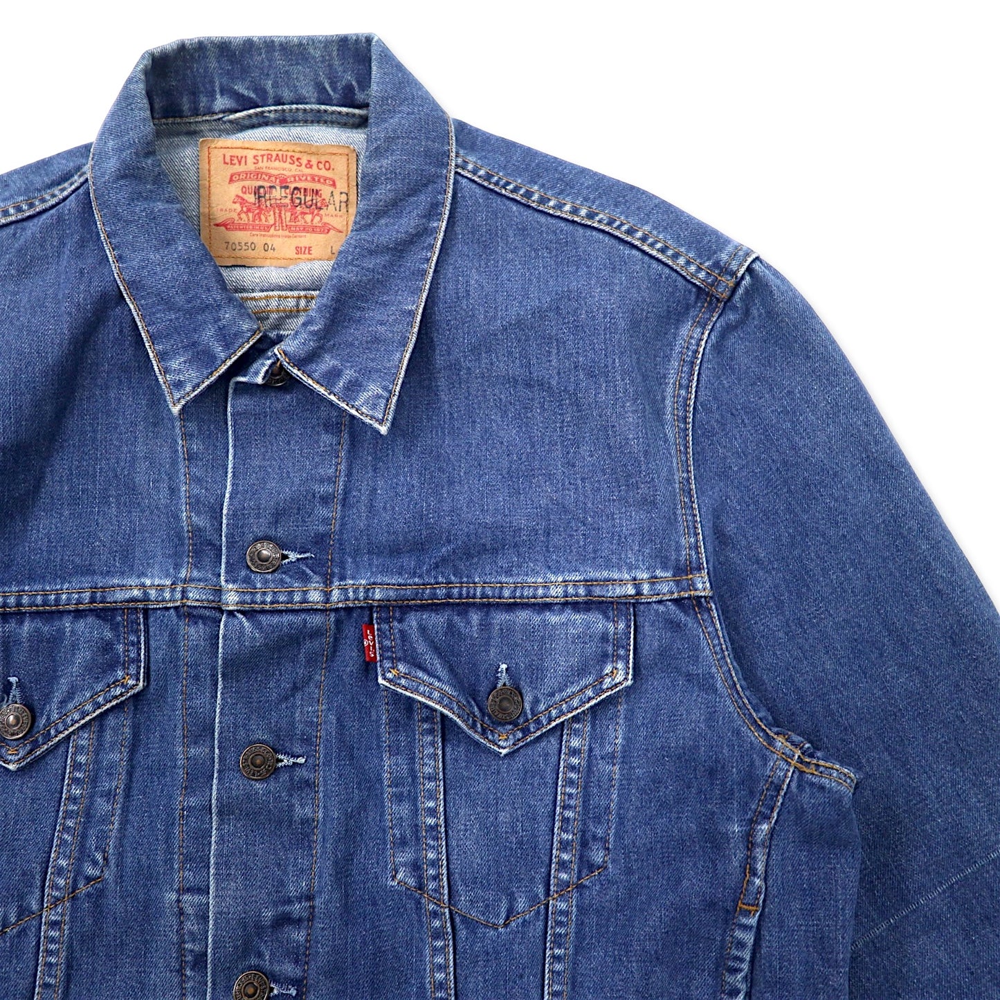 Levi's ユーロリーバイス デニムジャケット Gジャン L ブルー コットン 70550-0414 チュニジア製