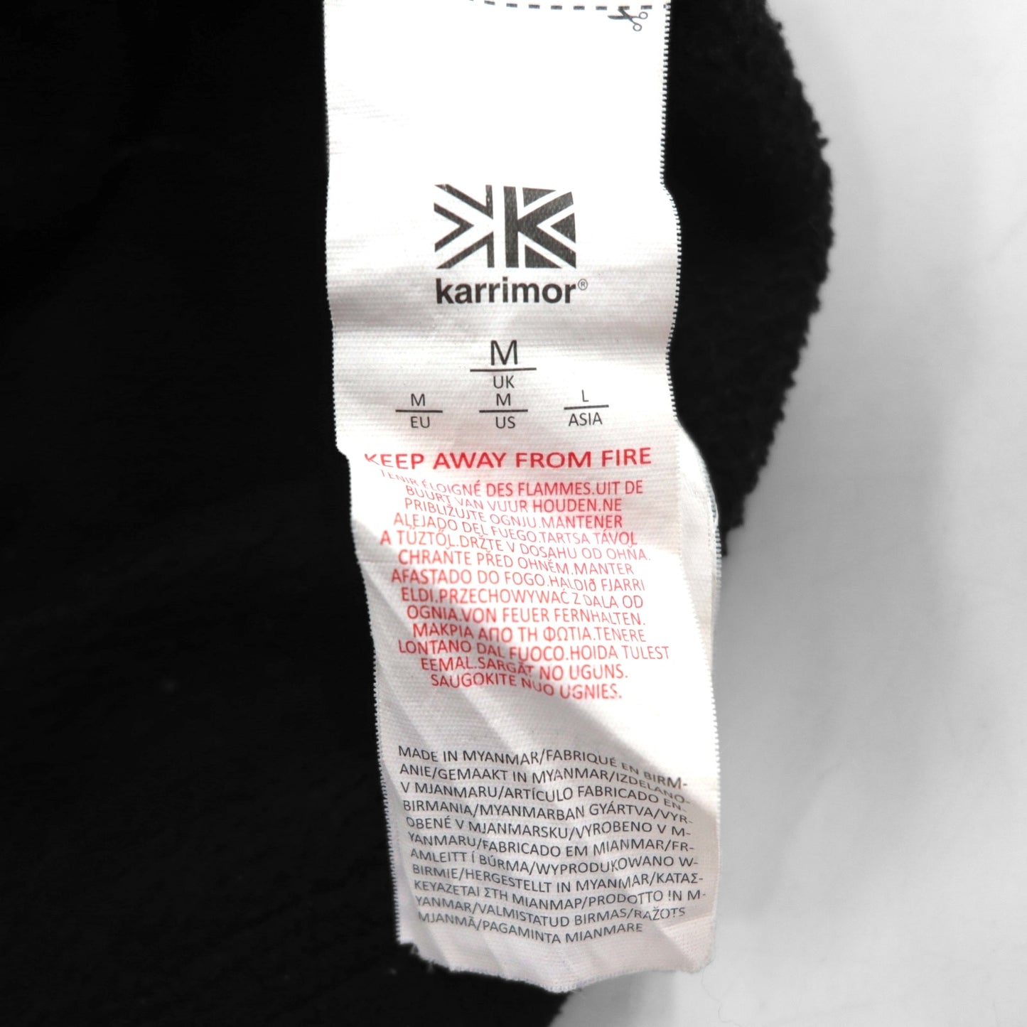 karrimor フルジップ フリースジャケット L ブラック ジップポケット KS-300