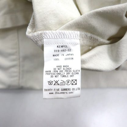 KEMPEL 日本製 スタンドカラー プルオーバーシャツ L バンドカラー 胸ポケット 019-492-52