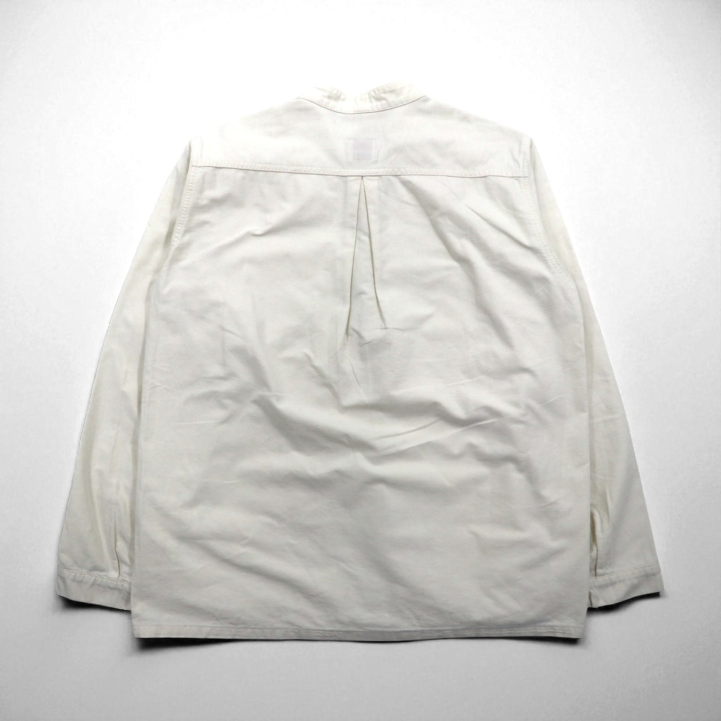 KEMPEL 日本製 スタンドカラー プルオーバーシャツ L バンドカラー 胸ポケット 019-492-52