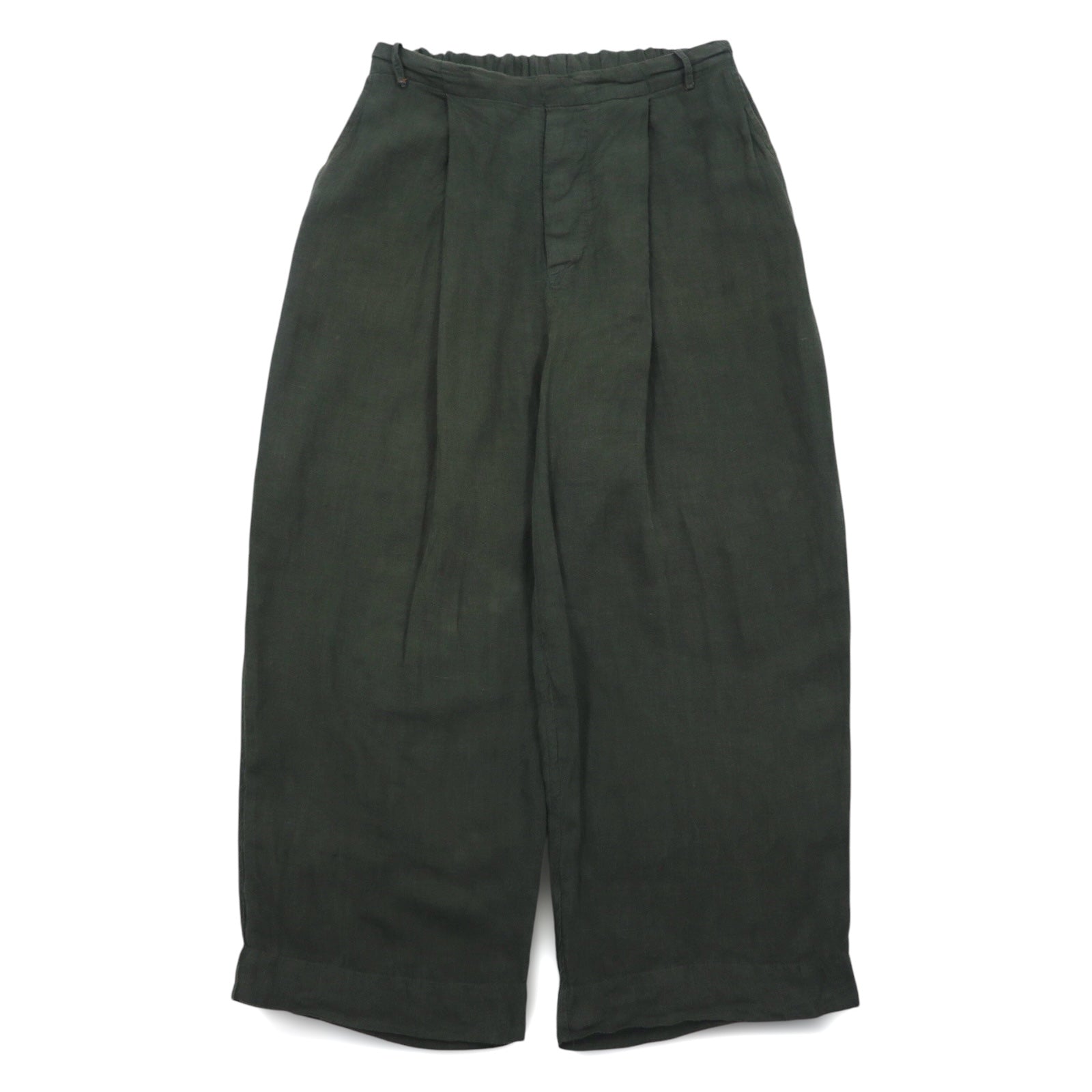 Badhiya Linen Wide Pants Easy Pants FREE Khaki Linen Made in India