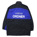 Adidas 90s Nylon Jacket F180 Blue Black Drawstring Silver Tag Trefoil Logo Big Size