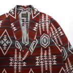 GLAD HAND Made in Japan FONTIER JACKET Jacquard Tailored Jacket, Leather, Size S, Native American Print, BYGH-16-AW-10