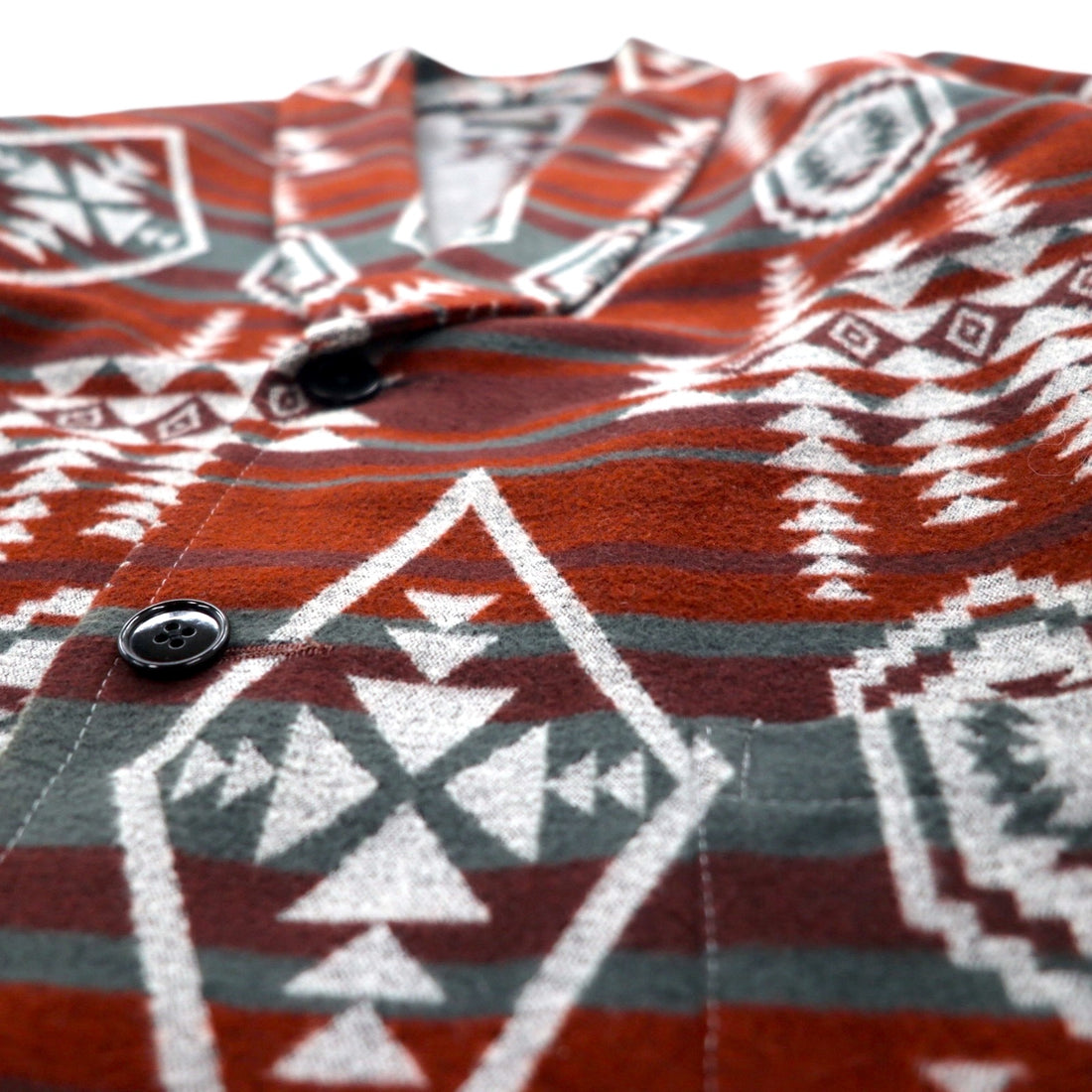 GLAD HAND Made in Japan FONTIER JACKET Jacquard Tailored Jacket, Leather, Size S, Native American Print, BYGH-16-AW-10