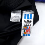 Adidas 90s Nylon Jacket F180 Blue Black Drawstring Silver Tag Trefoil Logo Big Size
