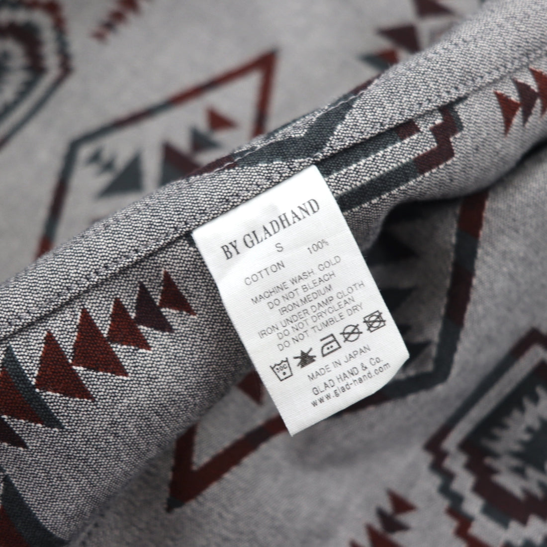 GLAD HAND Made in Japan FONTIER JACKET Jacquard Tailored Jacket, Leather, Size S, Native American Print, BYGH-16-AW-10