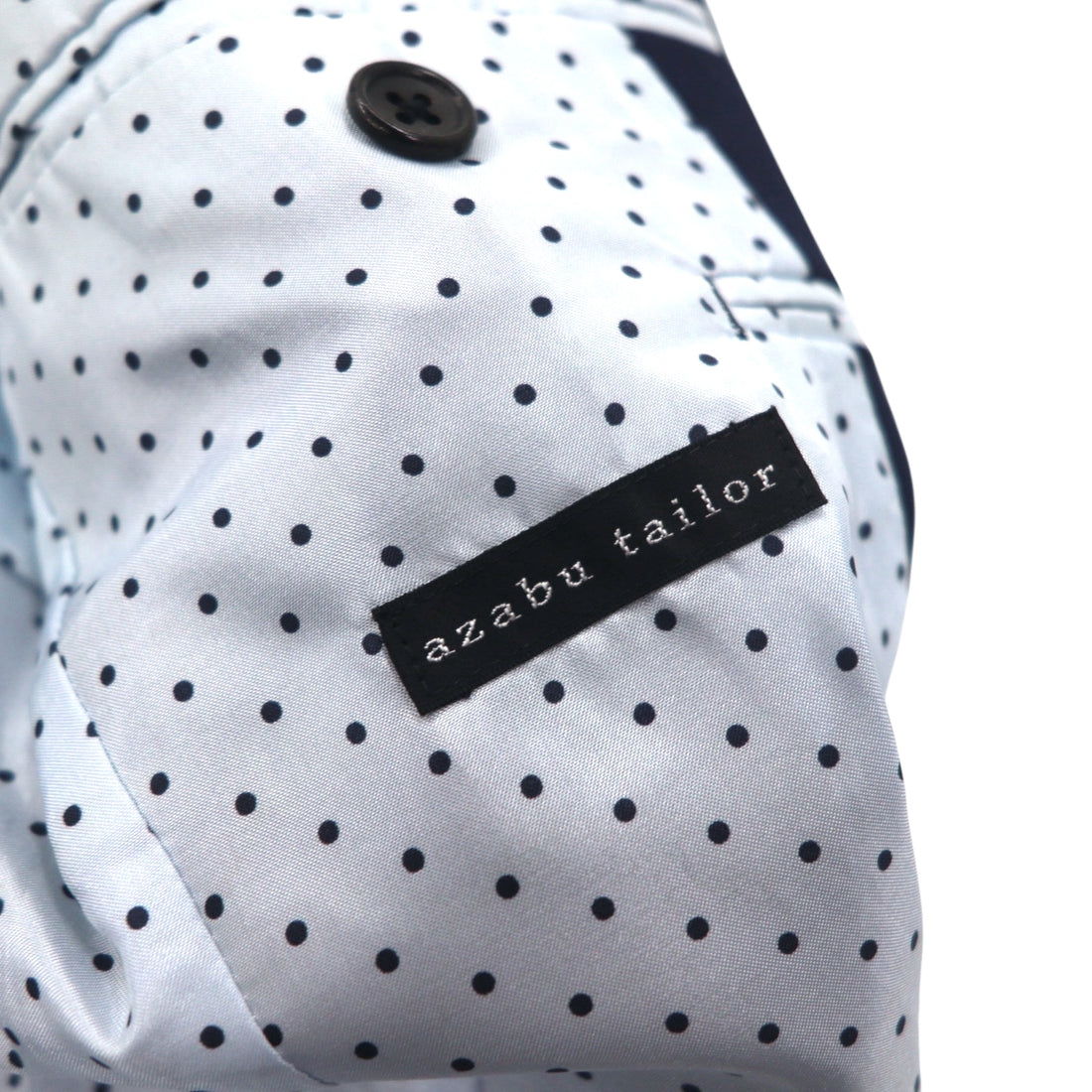 azabu tailor × loro Piana 2B tailored jacket S Navy wool dot lining Made in Japan