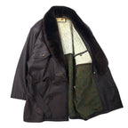 ART GLENHILL FOR MEN Shawl Collar Lamb Leather Coat M Brown Sheep Leather Fur Detachable Made in Japan