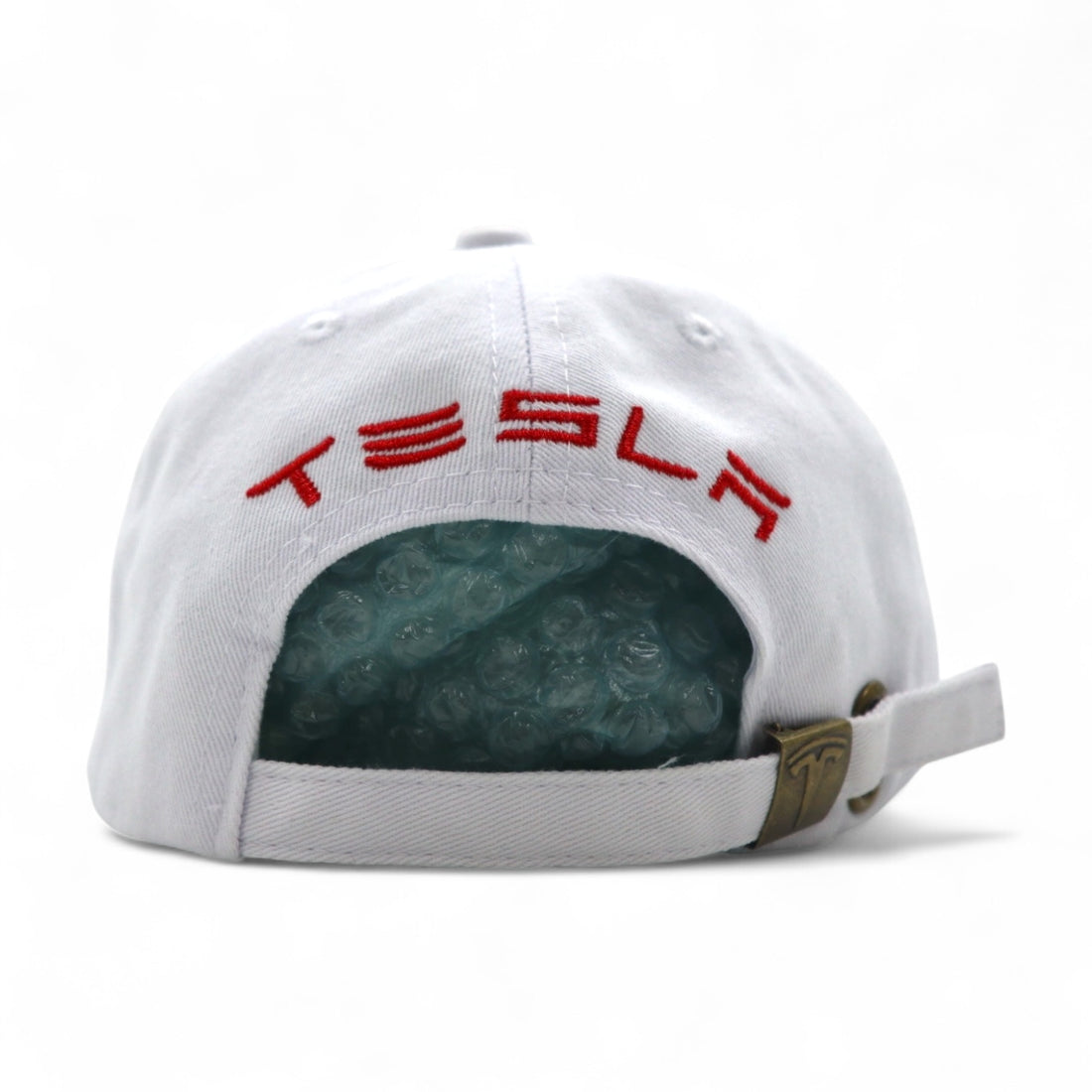 TESLA 6パネルキャップ 58cm ベルト ホワイト コットン