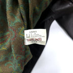 ART GLENHILL FOR MEN Shawl Collar Lamb Leather Coat M Brown Sheep Leather Fur Detachable Made in Japan