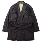 ART GLENHILL FOR MEN Shawl Collar Lamb Leather Coat M Brown Sheep Leather Fur Detachable Made in Japan