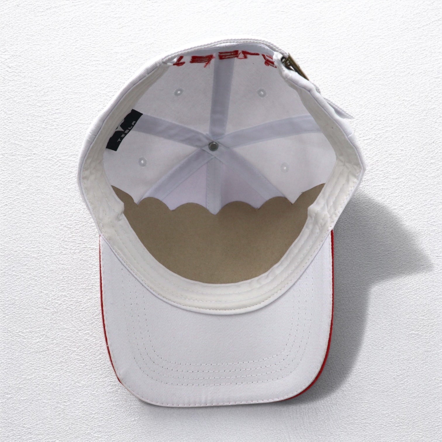 TESLA 6 Panel Cap 58cm Belt White Cotton
