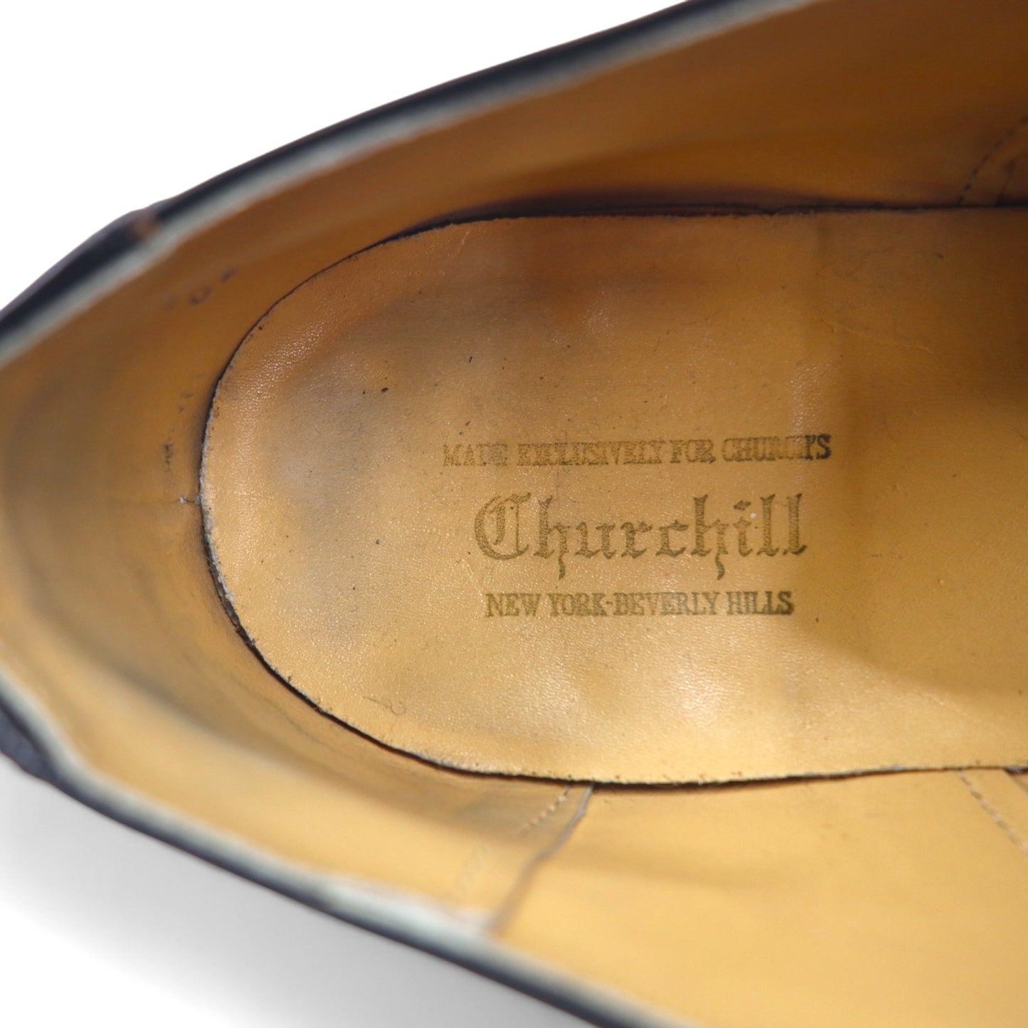 Churchill Made Exclusively for Church's ストレートチップ ドレスシューズ 27.5cm ブラック レザー グッドイヤーウェルト製法 C287B 70017