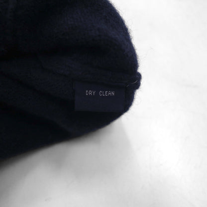 Polo Ralph Lauren 90年代 ラムウール ニット Vネック カーディガン M ネイビー 羊毛 スモールポニー刺繡