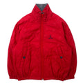 日本然リトテ-古着オンライン-nautica 90年代 インサレーション ジャケット M レッド ナイロン 中綿 ロゴ総柄-nautica 90's Puffer Jacket M Red Nylon Filling Logo Patterned