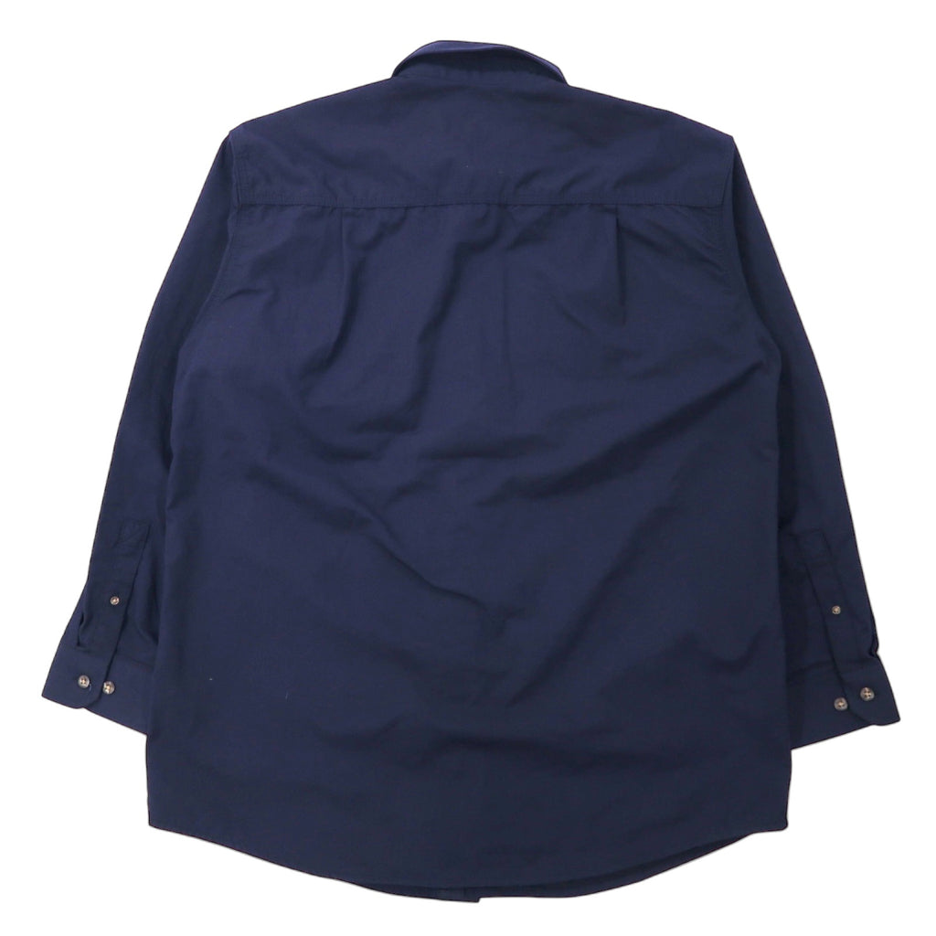 carhartt FR button-down work shirt, L, navy, aramid, flame-retardant material, big size, 395-20