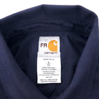 carhartt FR button-down work shirt, L, navy, aramid, flame-retardant material, big size, 395-20