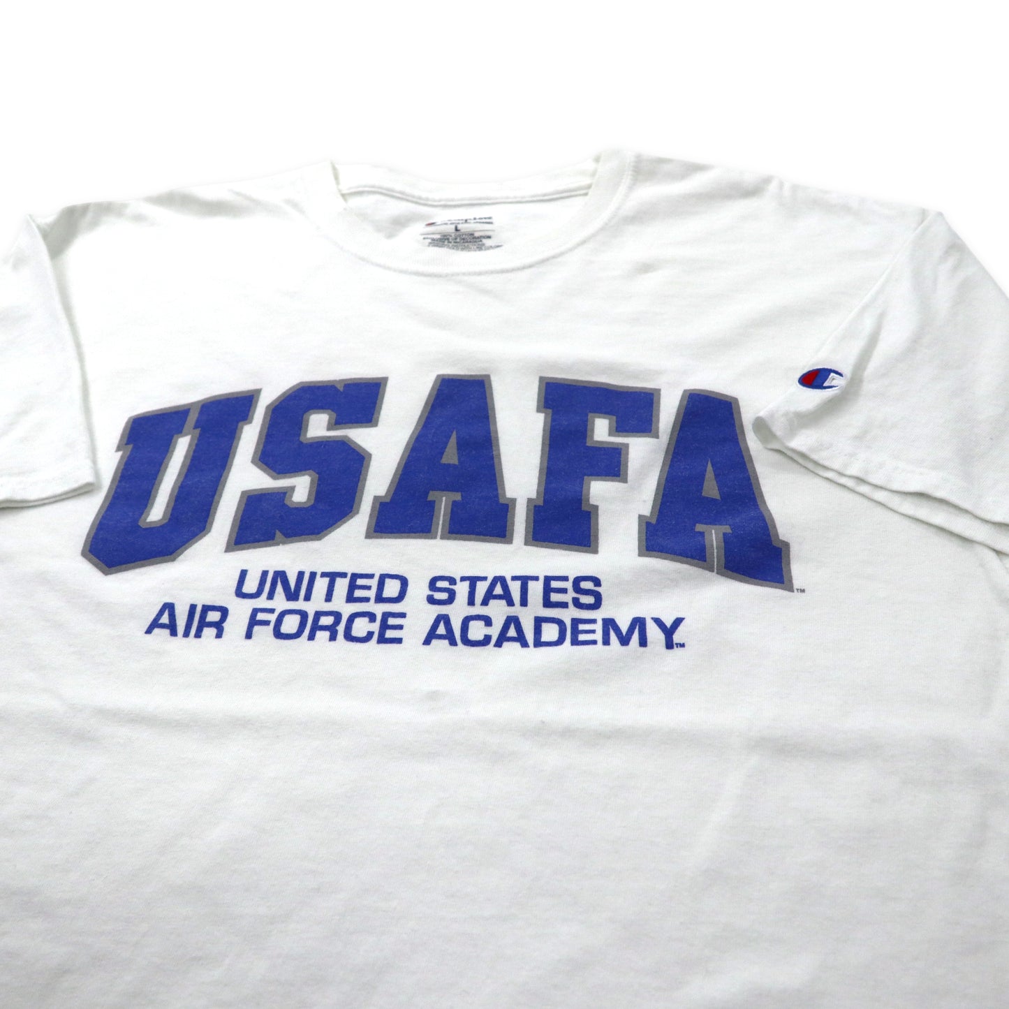 Champion USAFA プリントTシャツ L ホワイト コットン UNITED STATES AIR FORCE ACADEMY 空軍士官学校