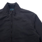 POLO RALPH LAUREN Swing Top Harrington Jacket, Padded, S, Black, Polyester, Tartan Check Lining, Small Pony Embroidery