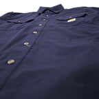 carhartt FR button-down work shirt, L, navy, aramid, flame-retardant material, big size, 395-20