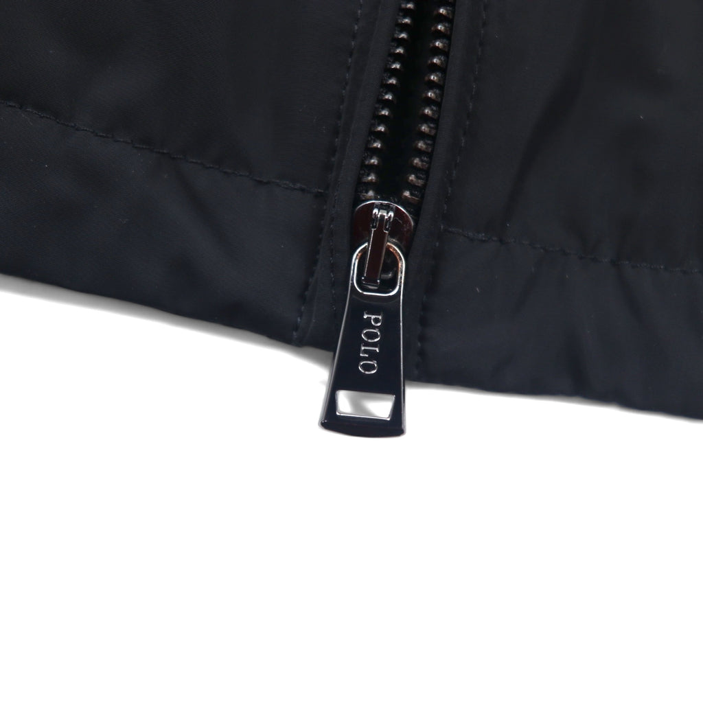 POLO RALPH LAUREN Swing Top Harrington Jacket, Padded, S, Black, Polyester, Tartan Check Lining, Small Pony Embroidery