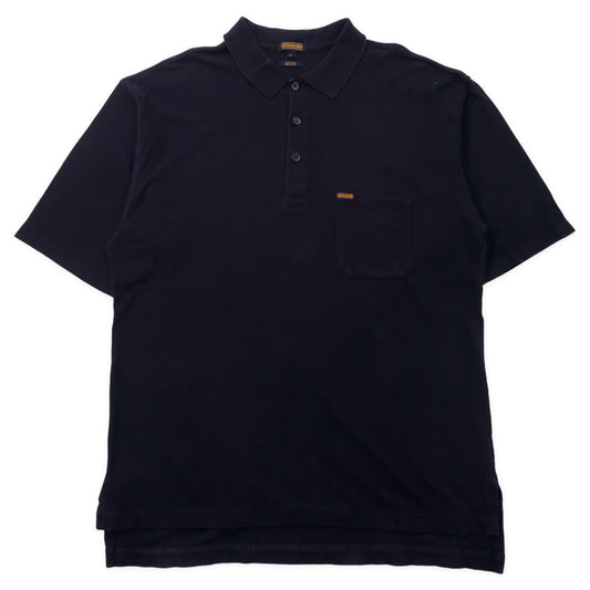 日本然リトテ-古着オンライン-COACH USA製 ポロシャツ XL ブラック コットン ビッグサイズ-COACH USA MADE Polo Shirt XL Black Cotton Big Size