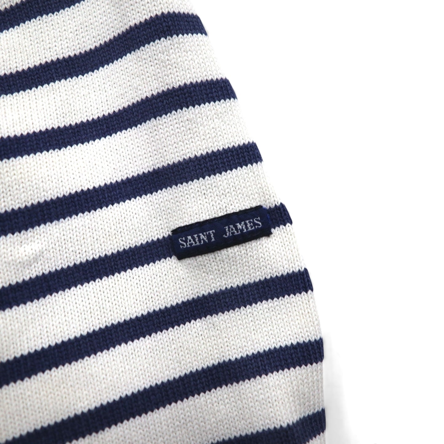SAINT JAMES フランス製 バスクシャツ ボートネック ロンT L ホワイト コットン ボーダー