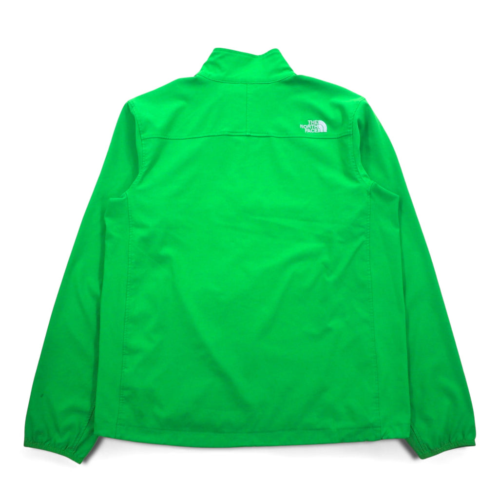 THE NORTH FACE Half Zip Soft Shell Jacket L Green Polyester ARDJ Drawcord