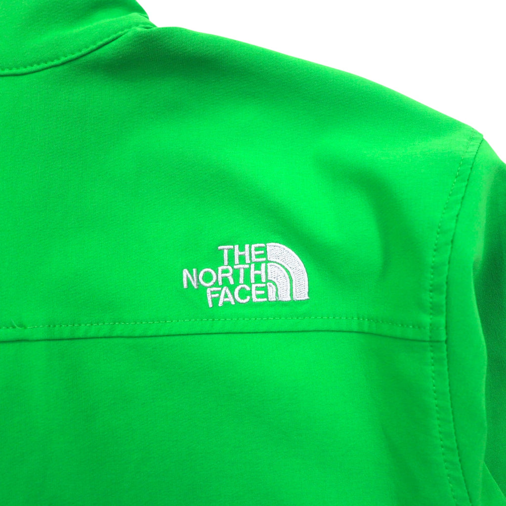 THE NORTH FACE Half Zip Soft Shell Jacket L Green Polyester ARDJ Drawcord