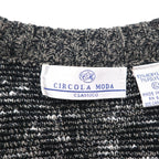 CICOLA MODA 80年代  ジャガードニット ボタン ベスト XL グレー アクリル 総柄